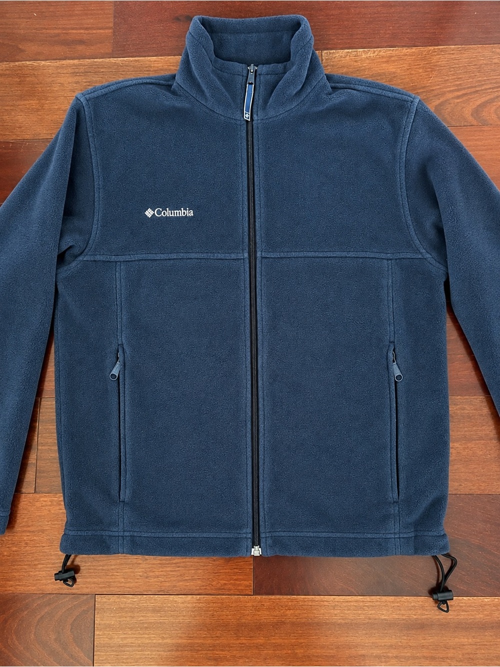 Columbia Men’s Medium Full-Zip Fleece Jacket | Dark Gray Blue | Gorpcore